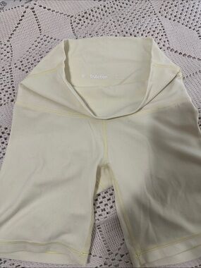 TNA Pale Yellow Bike Shorts